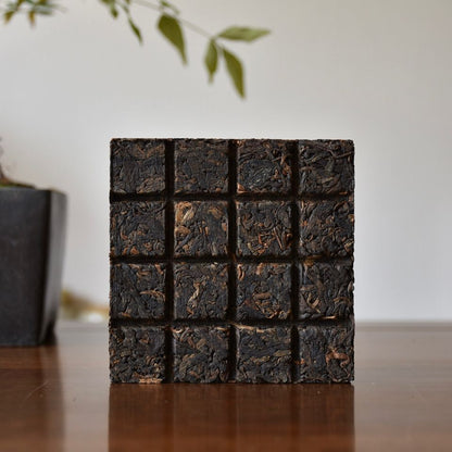 MENGKU Brand Mu Ye Chun San Nian Chen Pu-erh Tea Brick 2021 60g Ripe Aged Pu'er