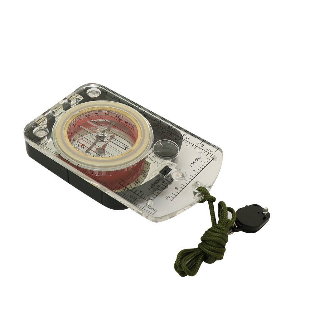 Orienteering Map Compass Outdoor Camping Adjustable Declination Clinometer LED