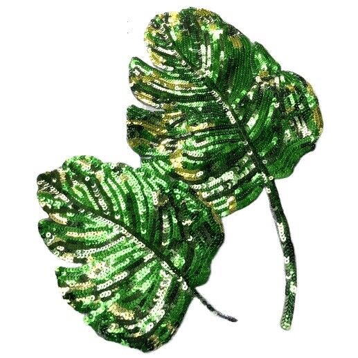 Clothing Applique Sew-On Patch Large Sequins Leaves Fashion DIY Jeans Decoration