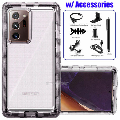 For Samsung Galaxy Note 20 Ultra 5G Transparent Case Clear Phone Cover Accessory