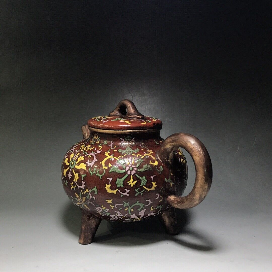 Chinese Yixing Zisha Clay Handmade Exquisite Teapot（三足如意壶）