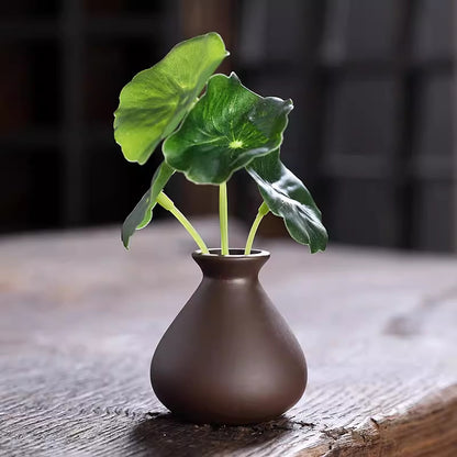 1Pc Exquisite Purple Clay Tea Pet Small Vase Decoration Mini Floral Ware