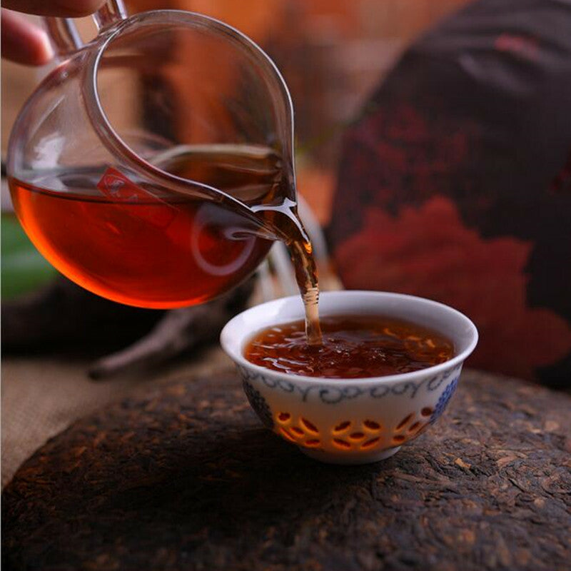 Ripe Pu Erh Tea Yunnan Jin Iceland Ancient Tree Black Tea Premium 357g