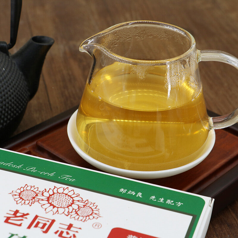 2018 Haiwan 9968 Old Comradesk Pu-erh Tea Puer Brick Raw Shen Lao Tong Zhi 250g