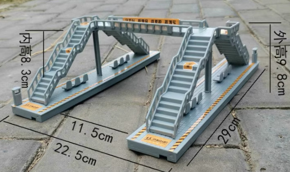 Ho Scale Train Model Sand Table Scene Pedestrian Overpass Toy (Excluding Trains)