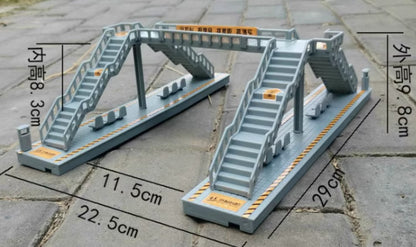 Ho Scale Train Model Sand Table Scene Pedestrian Overpass Toy (Excluding Trains)