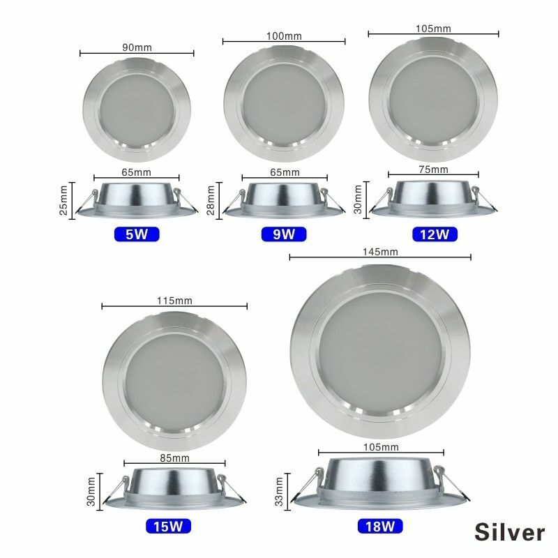 LED Downlight Ceiling Light 10pcs 220V 5W 9W 12W Recessed Round Led Panel Light