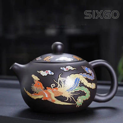 Yixing Purple Clay Teapot High Temperature Discoloration Xishi Tea Pot