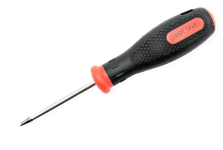 10 Pack 1/4" x 3" Slotted Screwdriver, Rubber Grip, Magnetic Tip, Shaft Lengt...