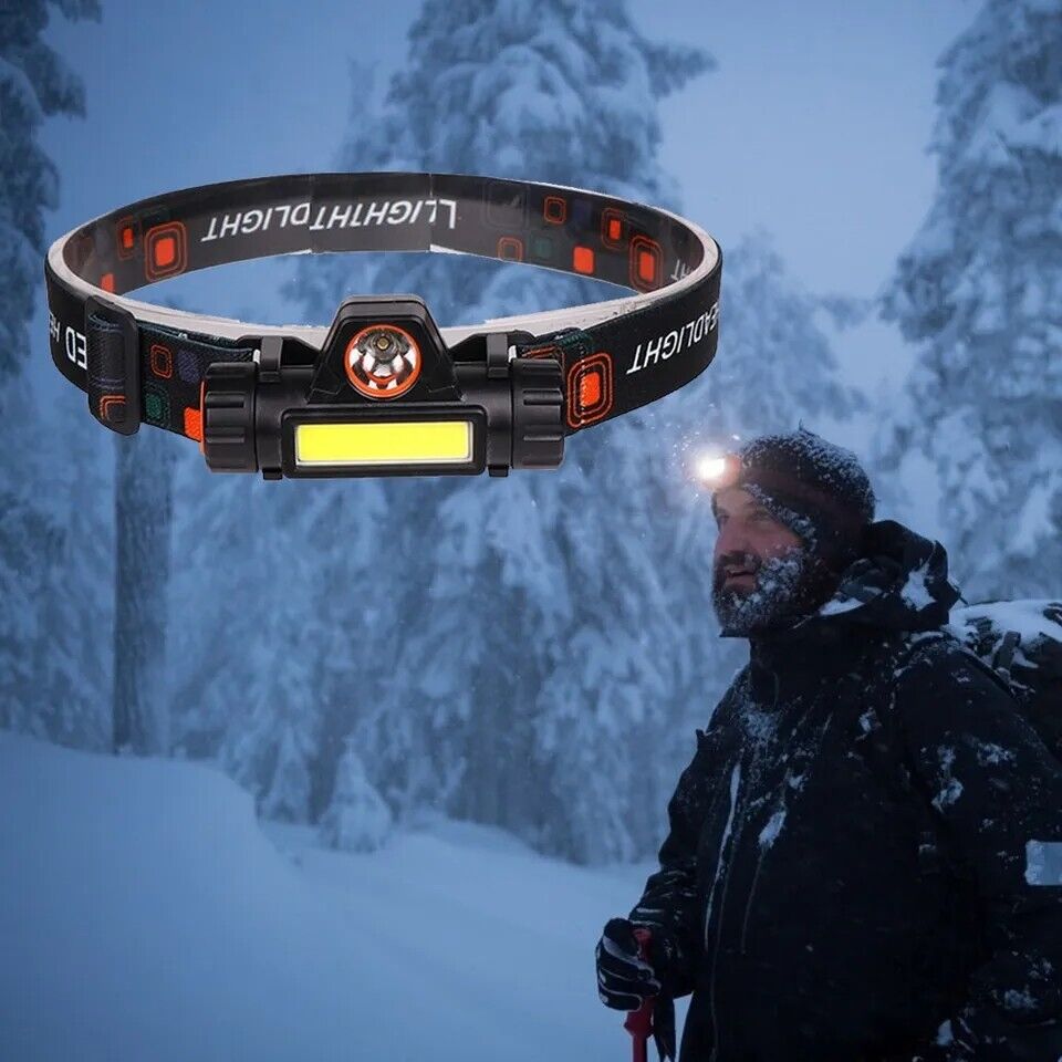 Lampara Linterna De Cabeza Impermeable Ajustable Rotable Sensor de Movimiento