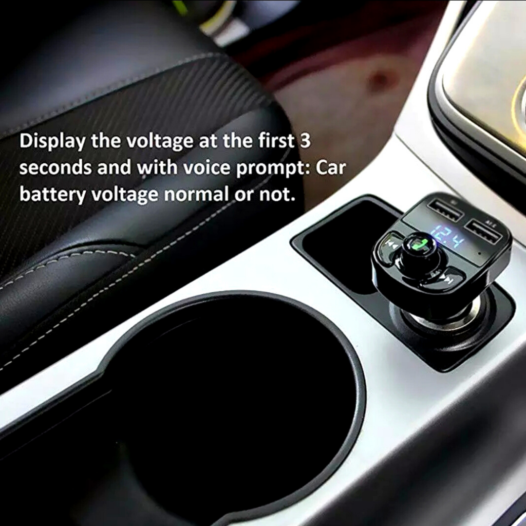 Cargador de coche carro con transmisor FM y Bluetooth para Telefonos Smart Phone
