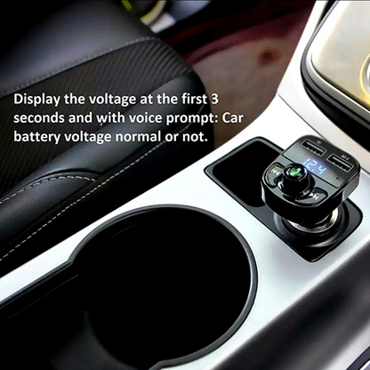 Cargador de coche carro con transmisor FM y Bluetooth para Telefonos Smart Phone