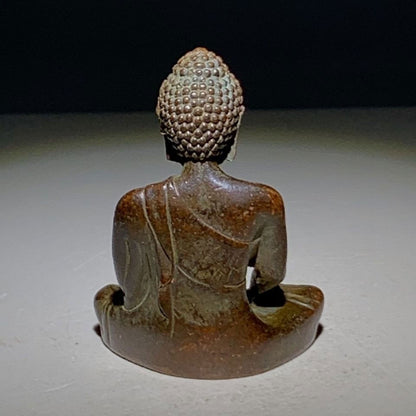 China's rural antique collection of old bronze Buddha statues of Sakyamuni