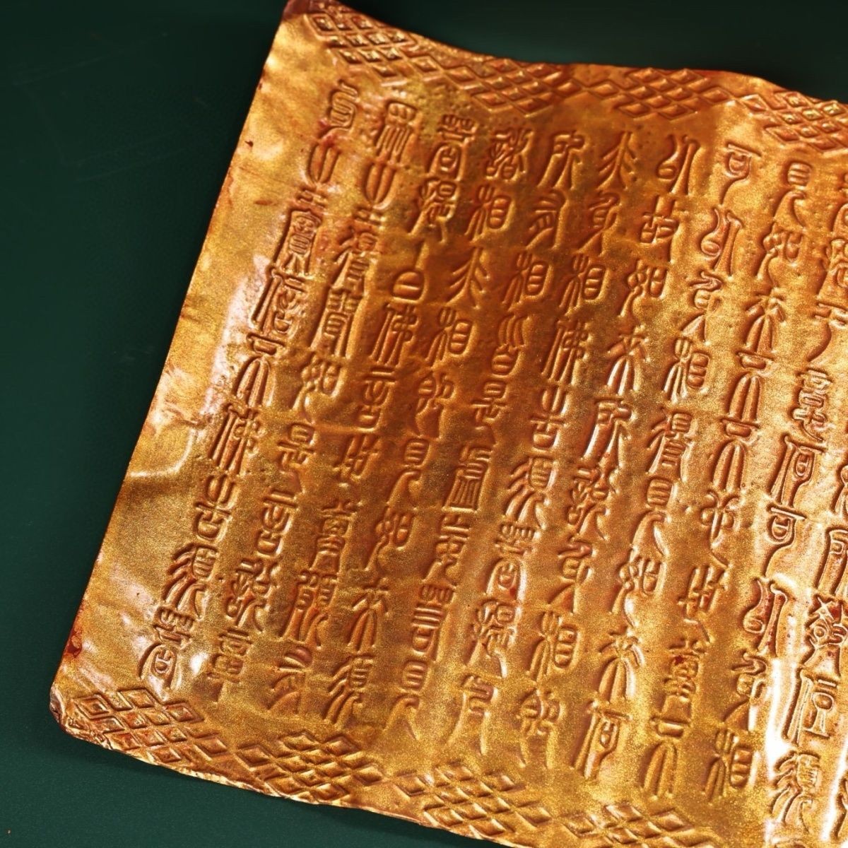 Vintage Brass Buddhist Sutra Scroll Holder 16cm Temple Replica 280g