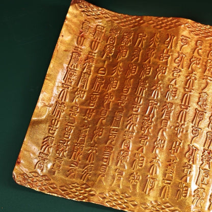 Vintage Brass Buddhist Sutra Scroll Holder 16cm Temple Replica 280g