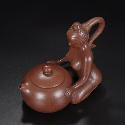 Chinese Yixing Zisha Clay Handmade Exquisite Teapot（美女西施 底款：周桂珍）