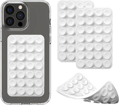 Silicone Double-Sided Suction Cup Phone Case Detachable Mount, Sticky Phone Grip
