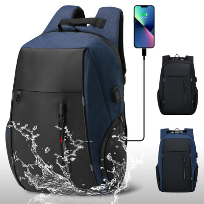Men Backpack USB Charging Waterproof Laptop Shoulder Bag Travel School Rucksack