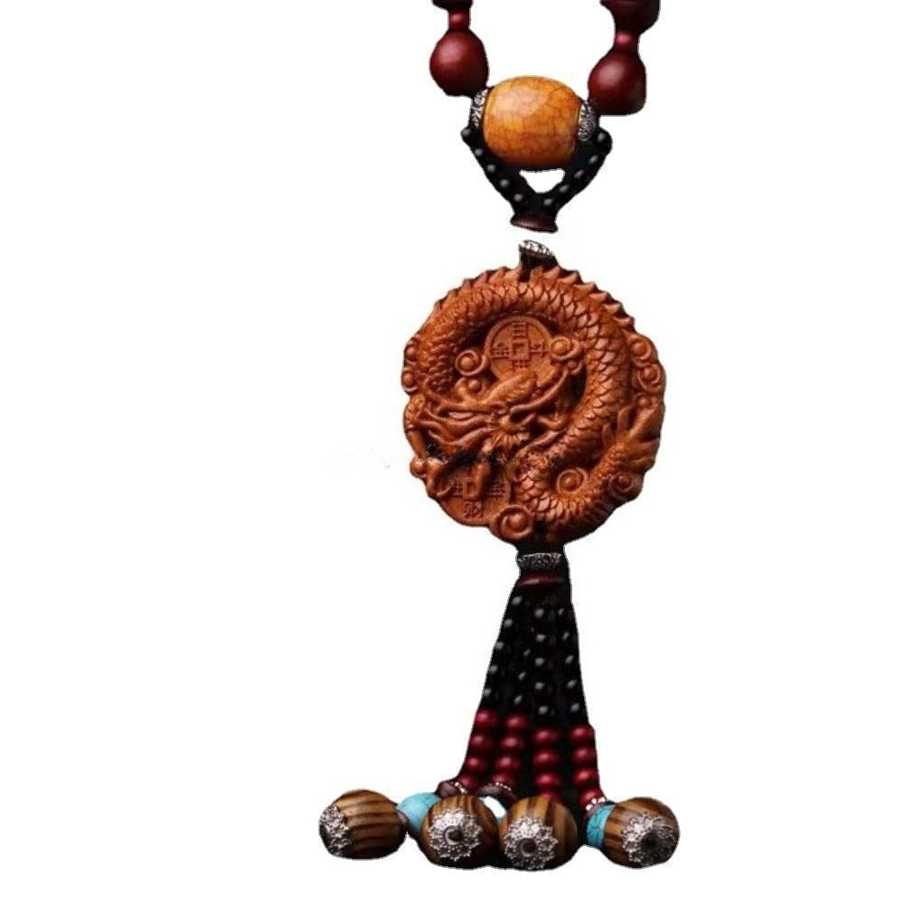 New Peachwood Carved Buddha Statue Hanging Lotus Hanging Decorations