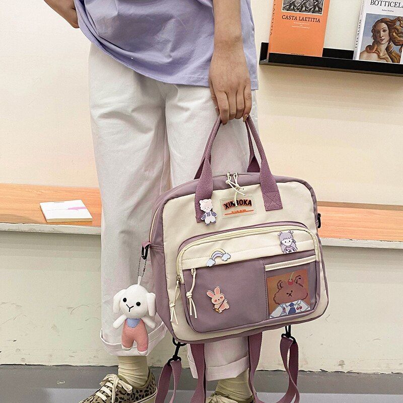 Backpack Portable Multifunctional Travel Shoulder Bags Small Schoolbag 30*29*9CM
