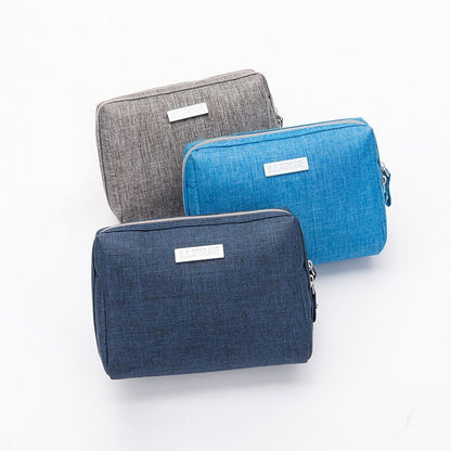 Small Cosmetic Case Canvas Travel Toiletry Storage Organizer Makeup Brushes Bags