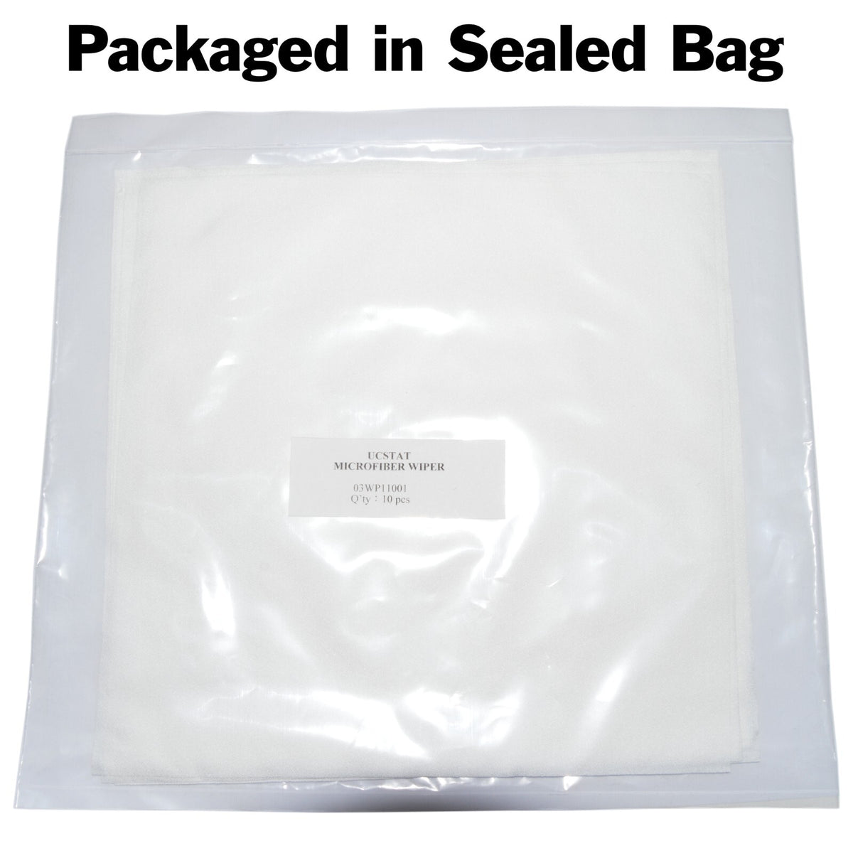 10 Pack 9 x 9 Inch Microfiber Precision Wipers, Lint-Free Polyester, Cleanroom