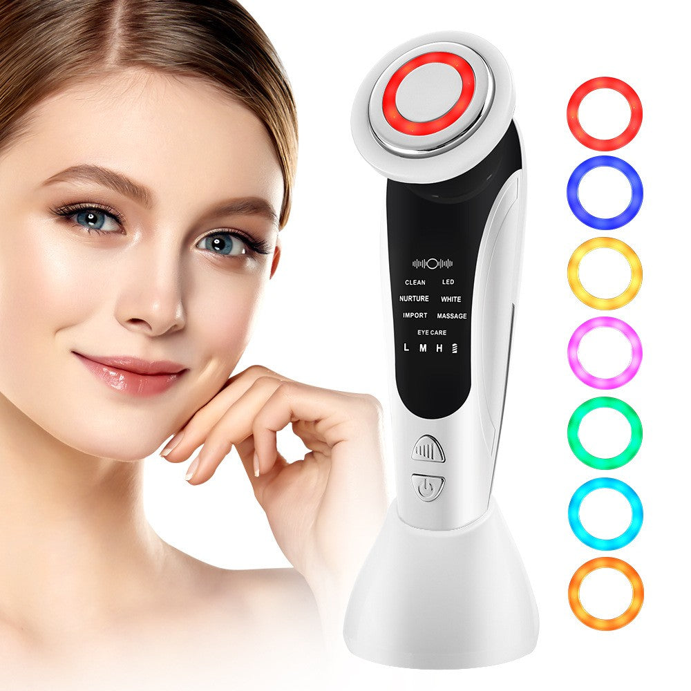 7in1 multifunctional facial massager, hot compress skincare device,facial skin