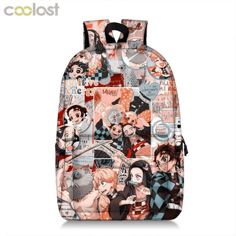 Backpack Waterproof Student School Bag Bookbag Cosplay Travel Fashion Red Purple