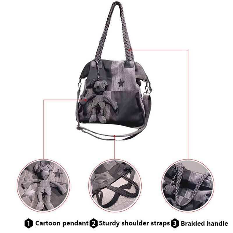 Crossbody Bag Vintage Travelling Shoulder Bag Totes Handbag Purse Crossbody Net