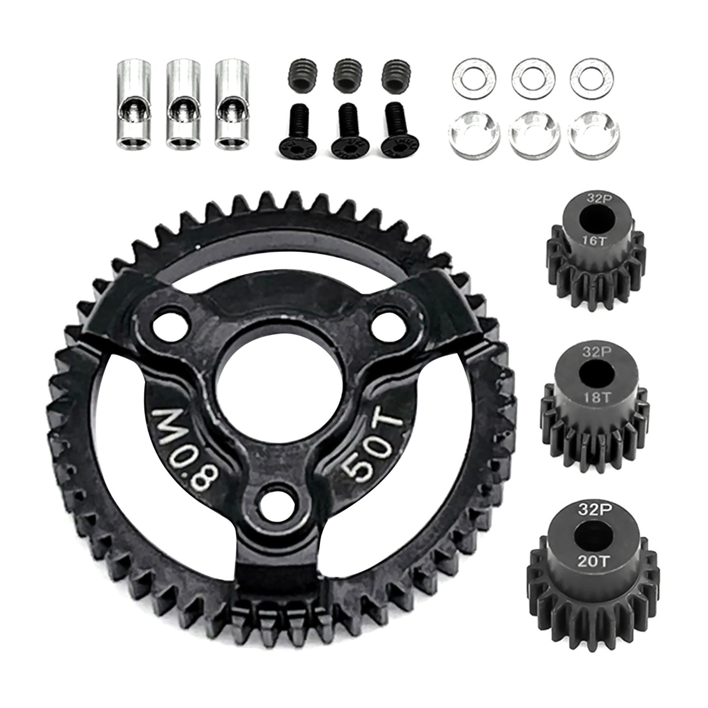 0.8M 32P Spur Gear 50T 16T 18T 20T For Traxxas Slash 2WD VXL XL-5 Bandit 1/10 F