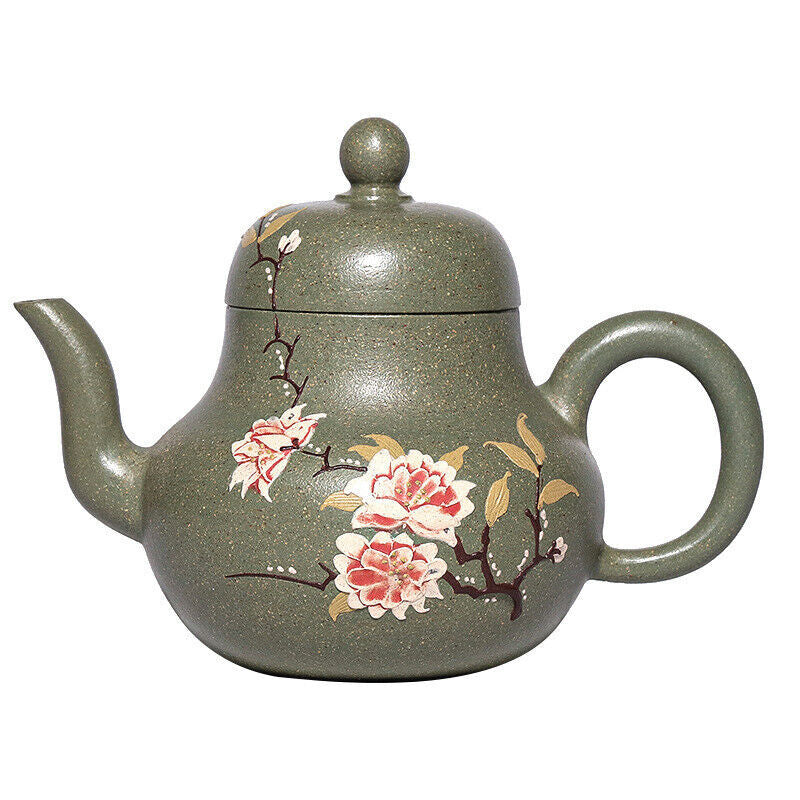 peony flower carved tea pot master handmade original ore yixing zisha clay 240ml