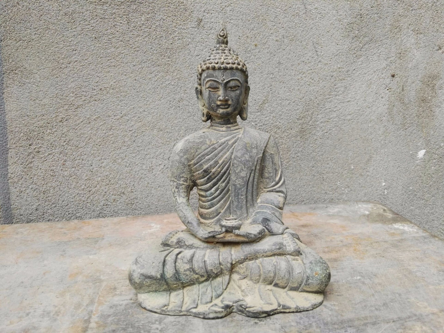 6.4" Tibet Buddhism Fane Joss Bronze Sakyamuni Shakyamuni Amitabha Buddha Statue