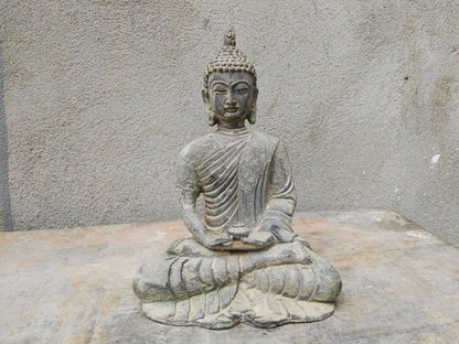 6.4" Tibet Buddhism Fane Joss Bronze Sakyamuni Shakyamuni Amitabha Buddha Statue