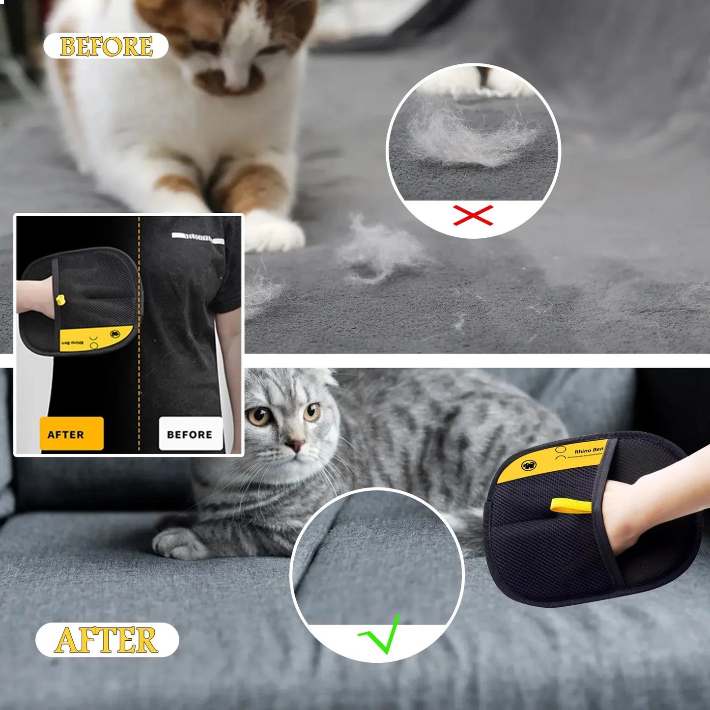 Glove Cat Grooming Gloves Cat Hair Remover 2025 New Pet Dog Hair Remover Lot