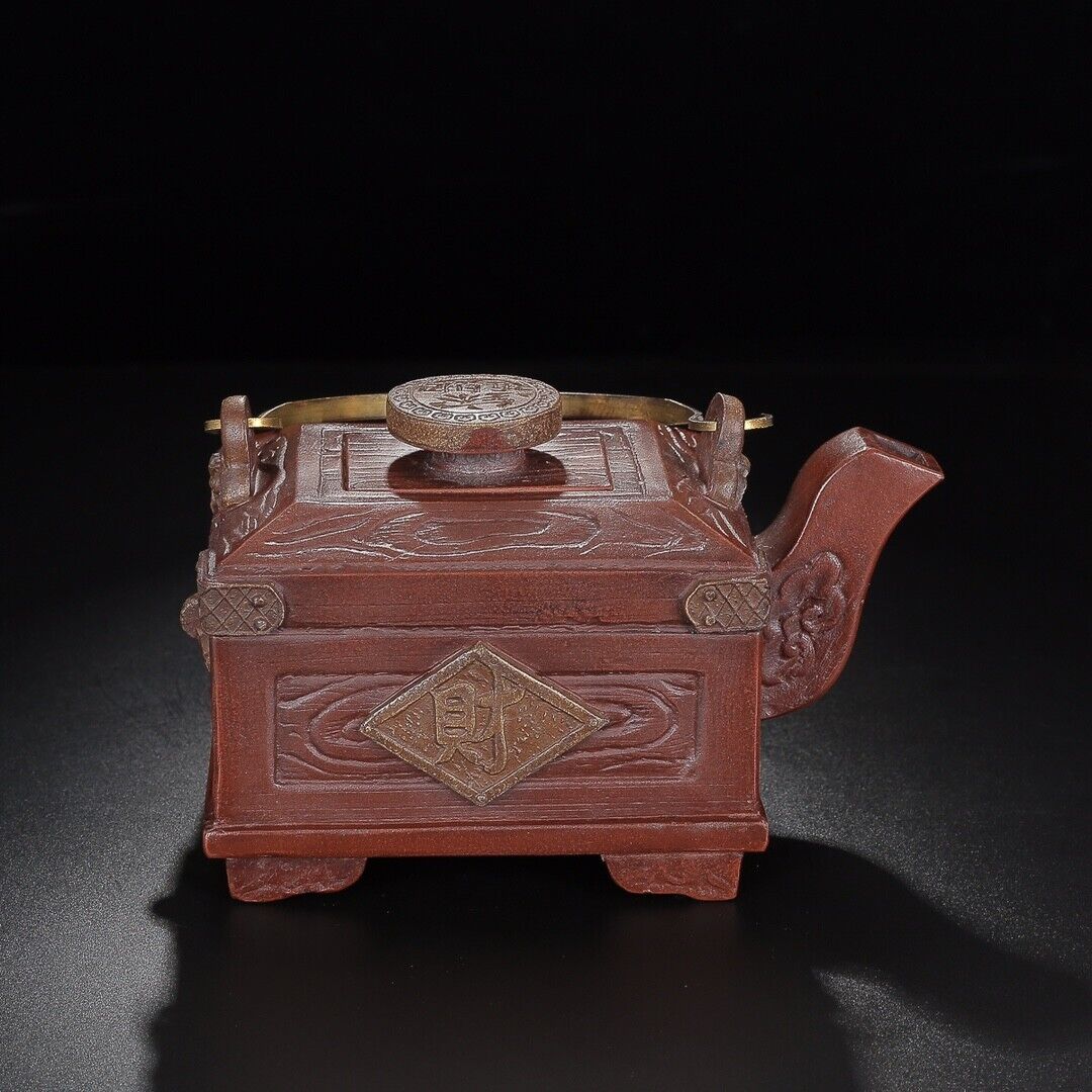 Chinese Yixing Zisha Clay Handmade Exquisite Teapot（百宝箱 底款：大明万历三十八年造）