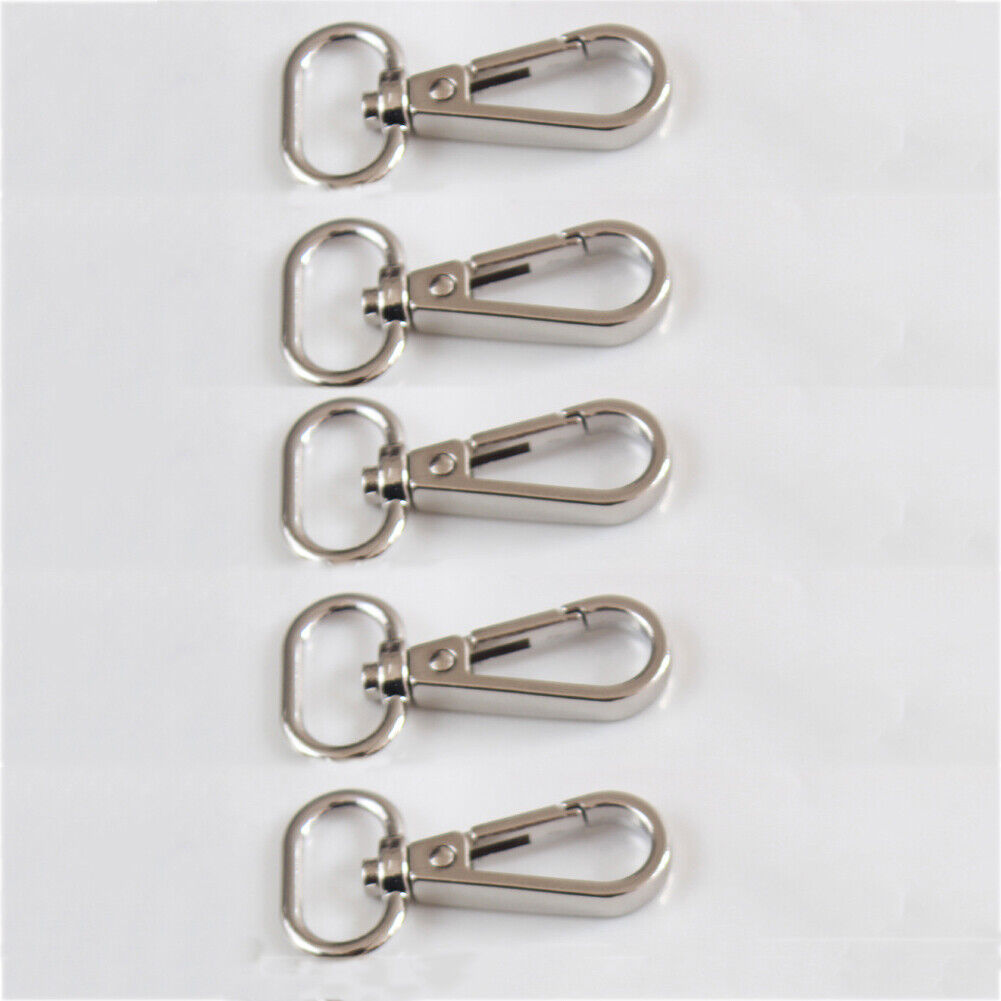5PCS 4 Sizes Metal Swivel Trigger Lobster Clasp Hook Key Chain DIY Bag Parts ಇ