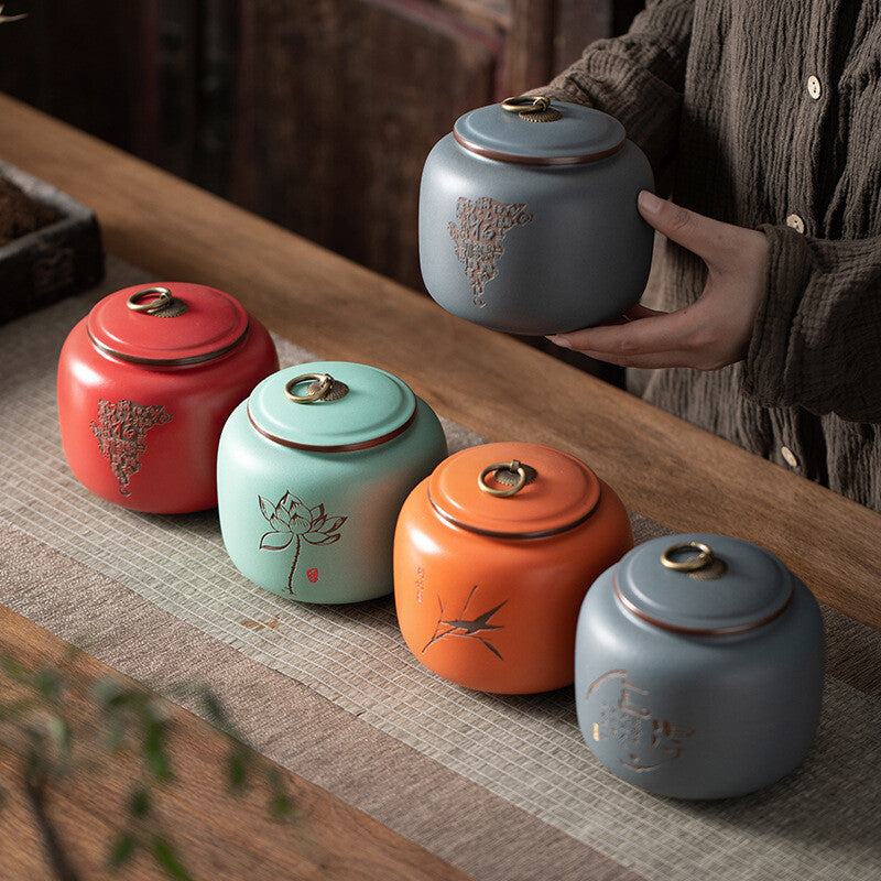 Sealed Canister For Loose Tea Real Yixing Zisha Purple Clay Jar With Lid Small