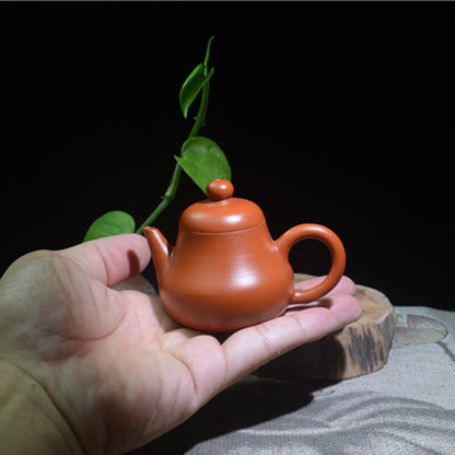 90ml Zisha Teapot Tea Pot Chaozhou Zisha Zhu Clay Pot Marked Pear Shaped Rare