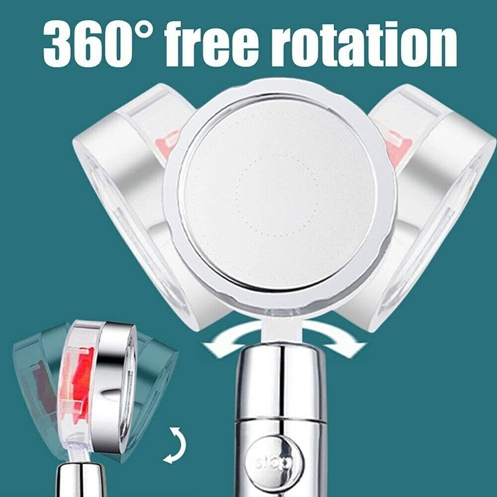 2 X Hydro Jet High Pressure Shower Head with 2 Filters,Handheld Turbo Spa Fan