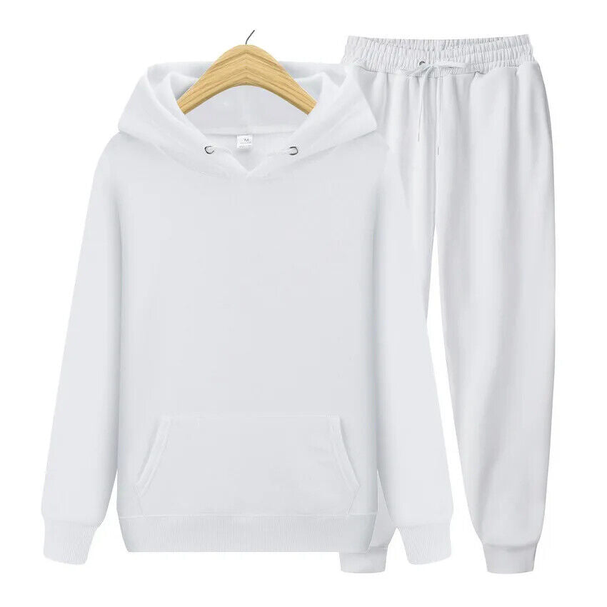 Two Piece Set Women Tracksuit Sportwear Pants Suit Men Autumn Winter Sweatpants