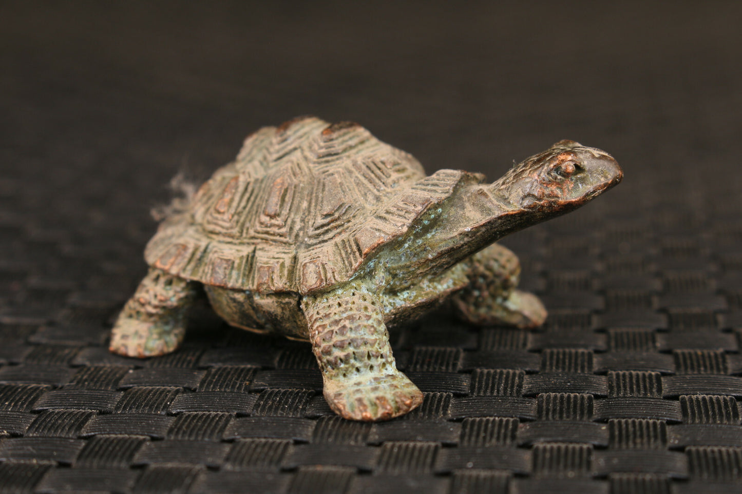 Rare Chinese bronze tortoise figure Statue Tea pet Art table decoration
