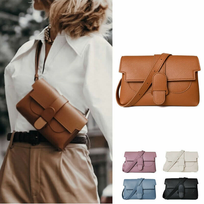 Convertible Real Leather Small Belt Bag Sling Pack Crossbody Clutch Fanny Pack