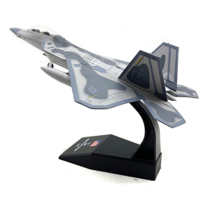 18cm 1:100 US F22 Raptor Stealth Fighter Alloy Aircraft Fighter Military Model B