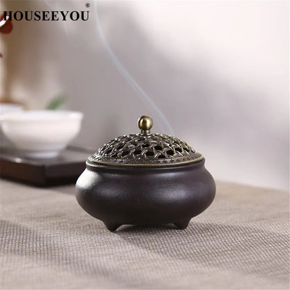 Ceramic Mosquito Repellent Incense Burner Coil Censer Decor Incense Holder