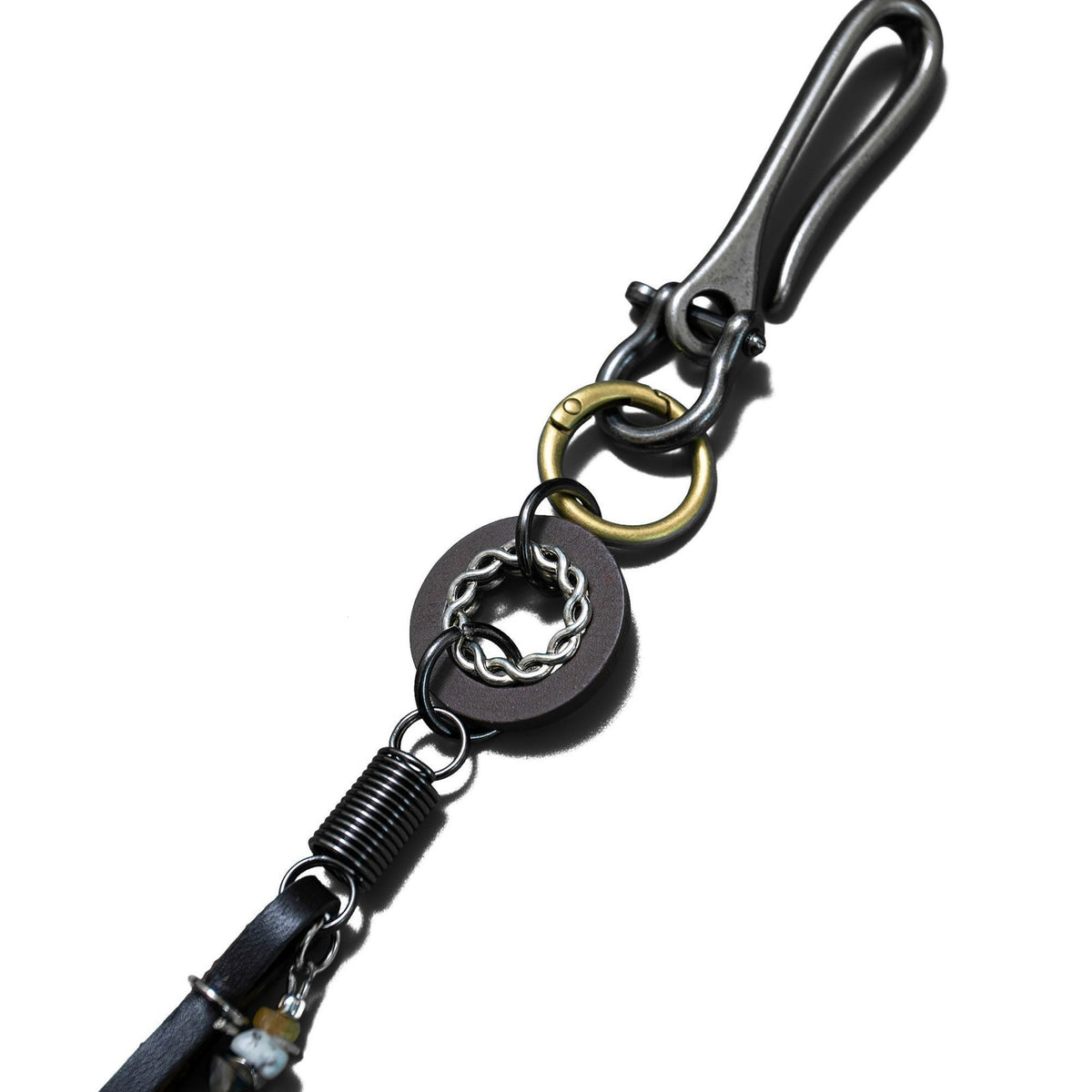 Handmade Vintage Keychain Retro Leather Metal Key Rope Craft Key Ring
