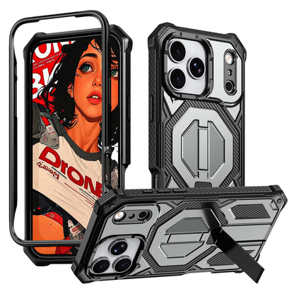 For iphone 17ProMax/16/15/14 Drop-Resistant Shell Kickstand Magnetic Phone case