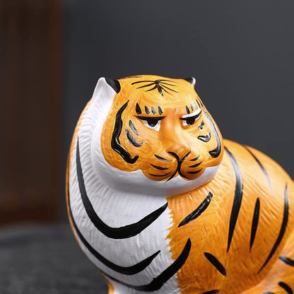 10cm Ceramic Tiger Tea Pet Ornaments Zen Tea Table Tea Tray Decor Tea Set