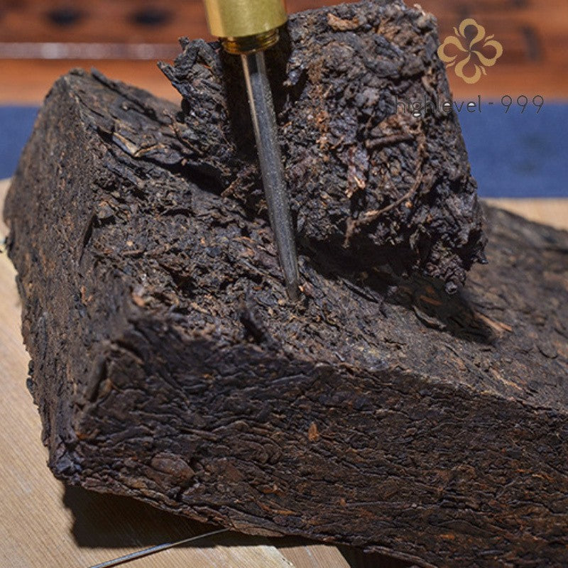 500g Ripe Pu'er Tea Brick Zhuke Wrapped Yunnan Premium Aged Compressed Tea