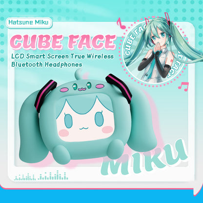 Anime Miku LCD BT Headphones Touch Screen iPhone Android