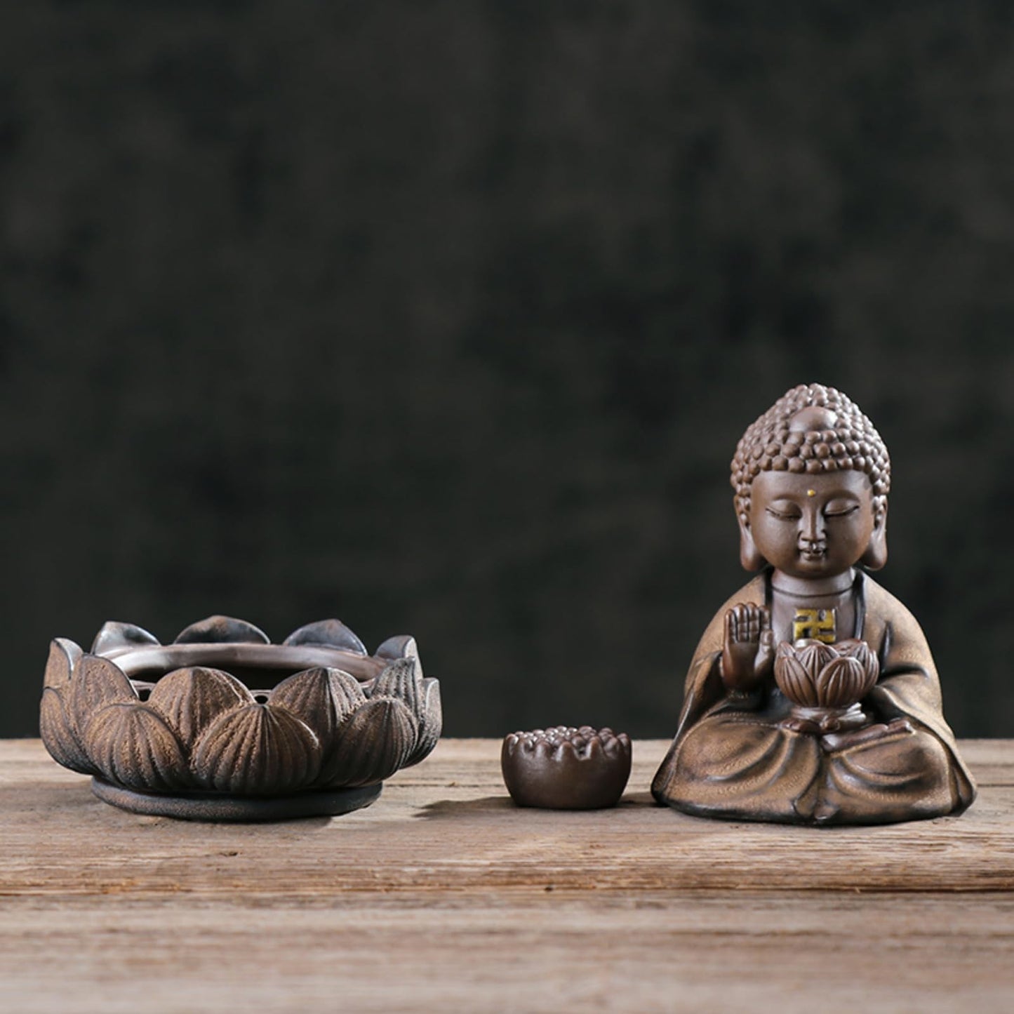 Buddha Tea Pet Incense Burner 12cm Kung Fu Tea Set Accessories Tea Ceremony